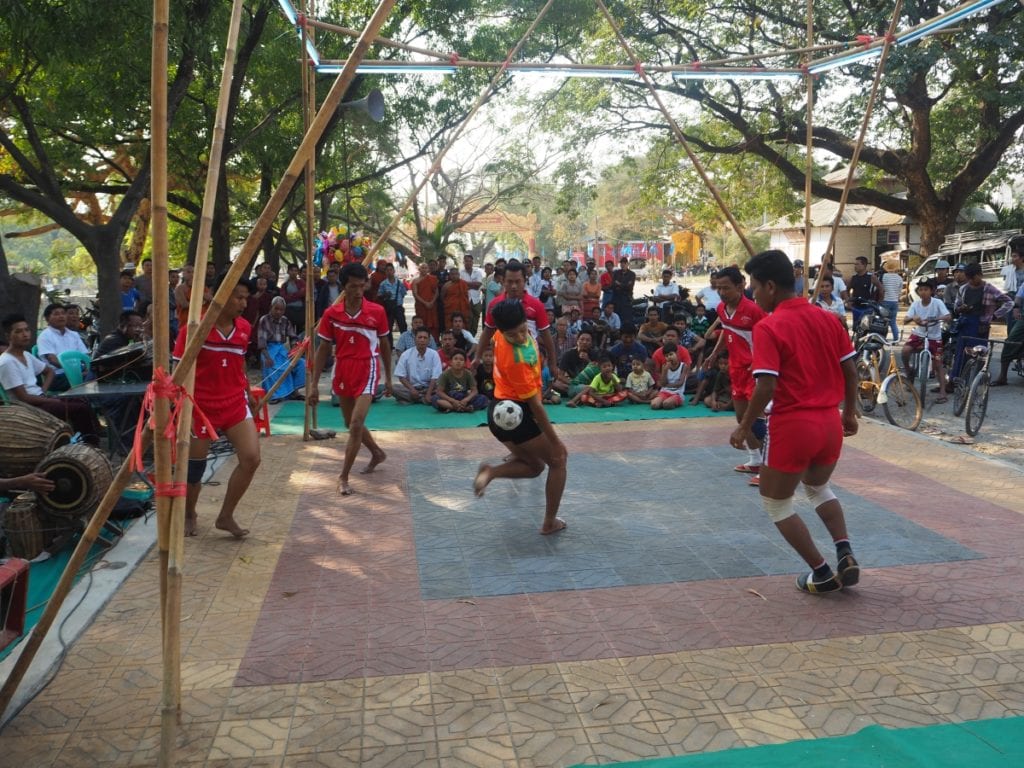 A Game of Chinlone in Mandalay
