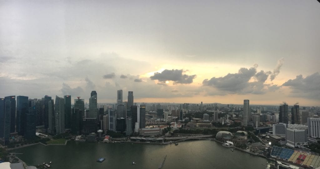 Views from the Marina Bay Hotel