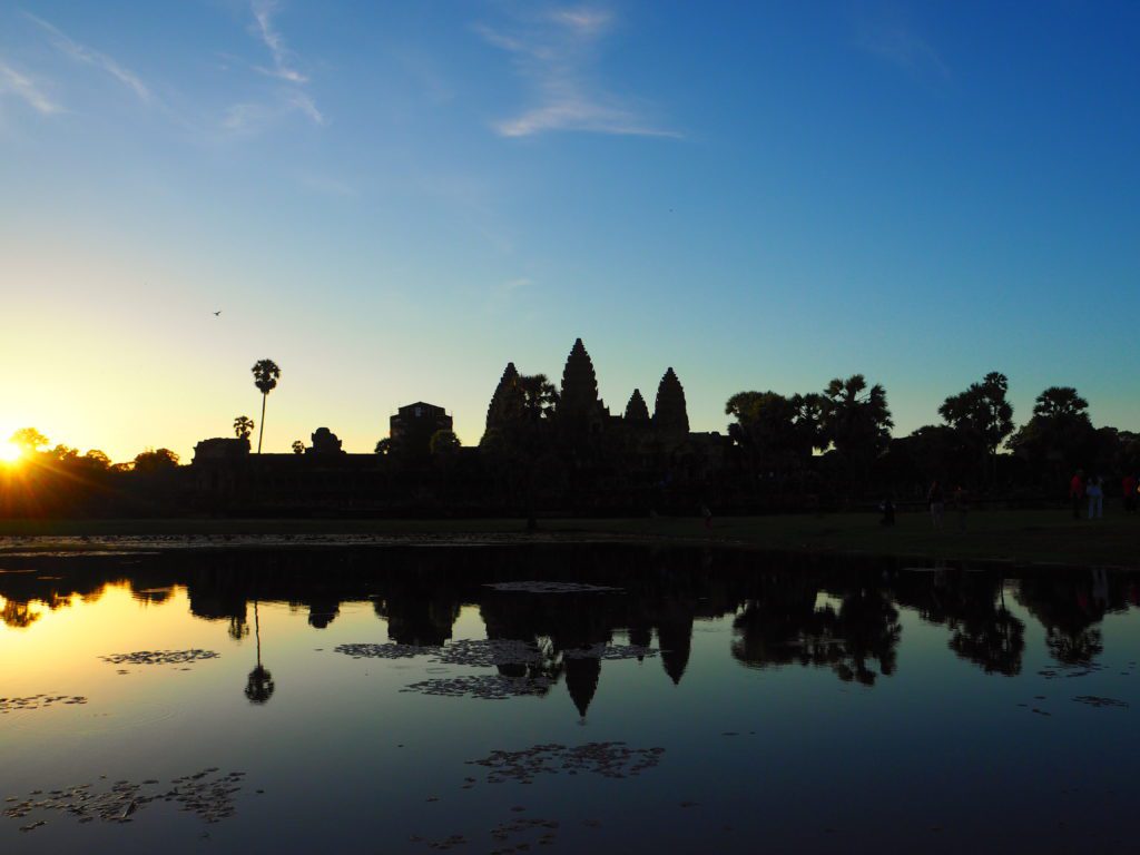Sunrise at Angkor Wat's Reflection Pool