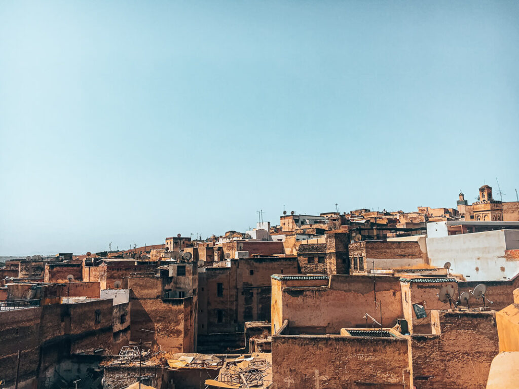 Views of Fes from a Riad rooftop