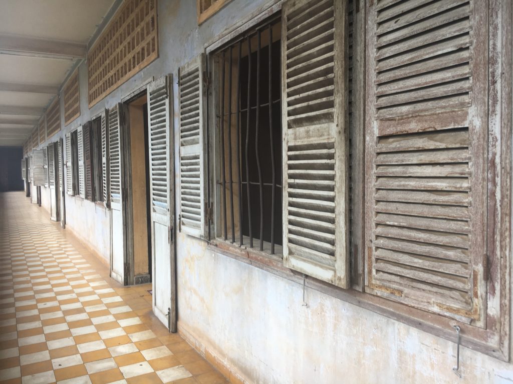 Rooms at S21 in Cambodia