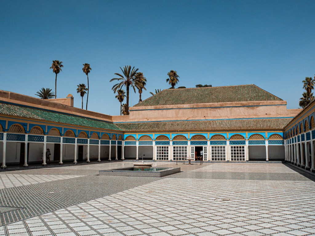 Courtyard of Bahia Palace in Marrakech