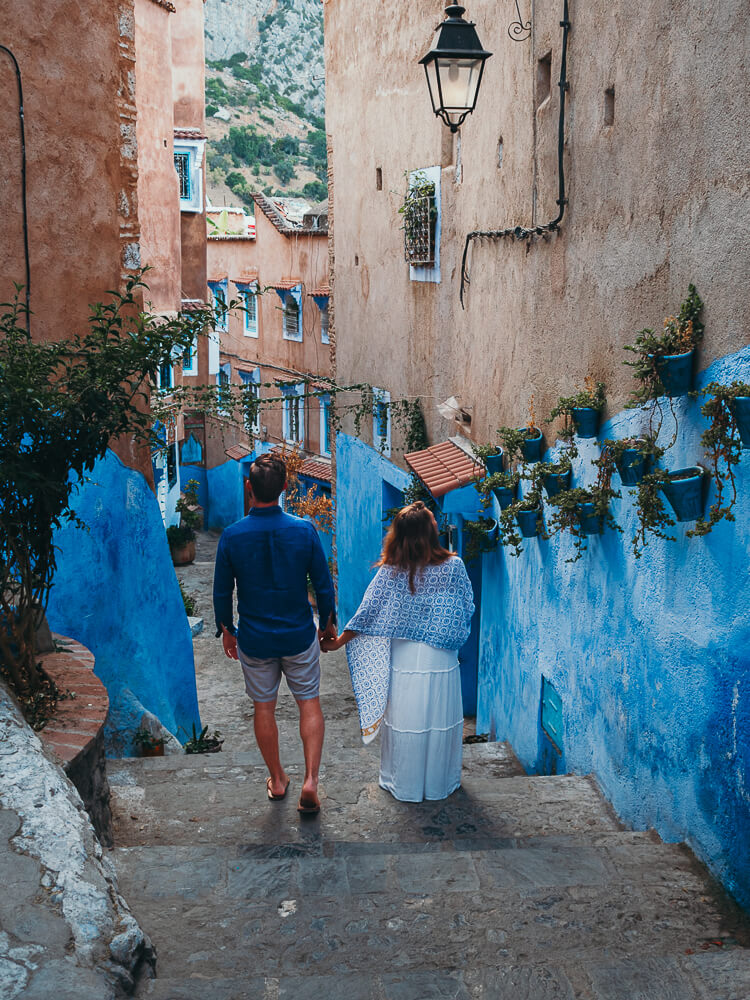 Wandering the blue alleys of the Blue City in Morocco 