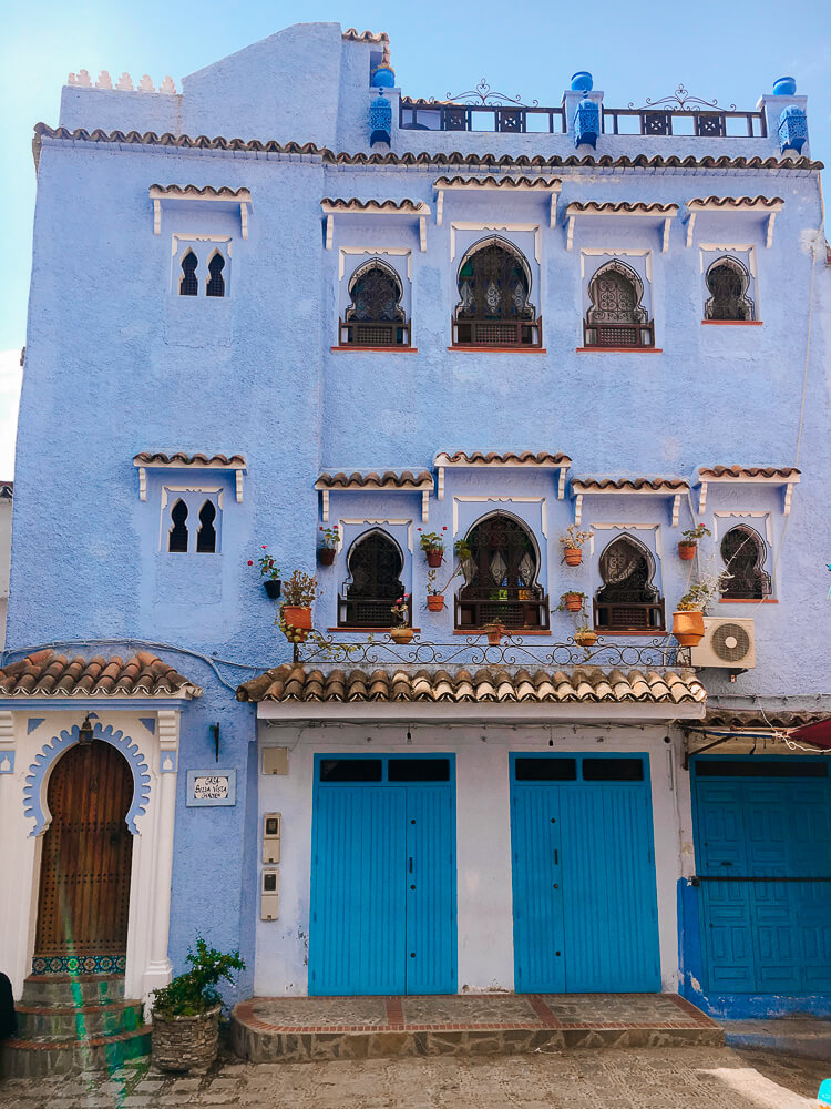Blue house of The Blue City in Morocco 