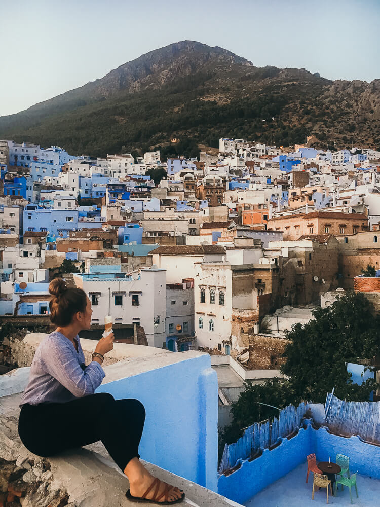 Rooftop views of Chefchaouen