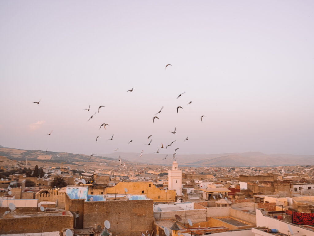 Sunset over the Fes Medina in Morocco