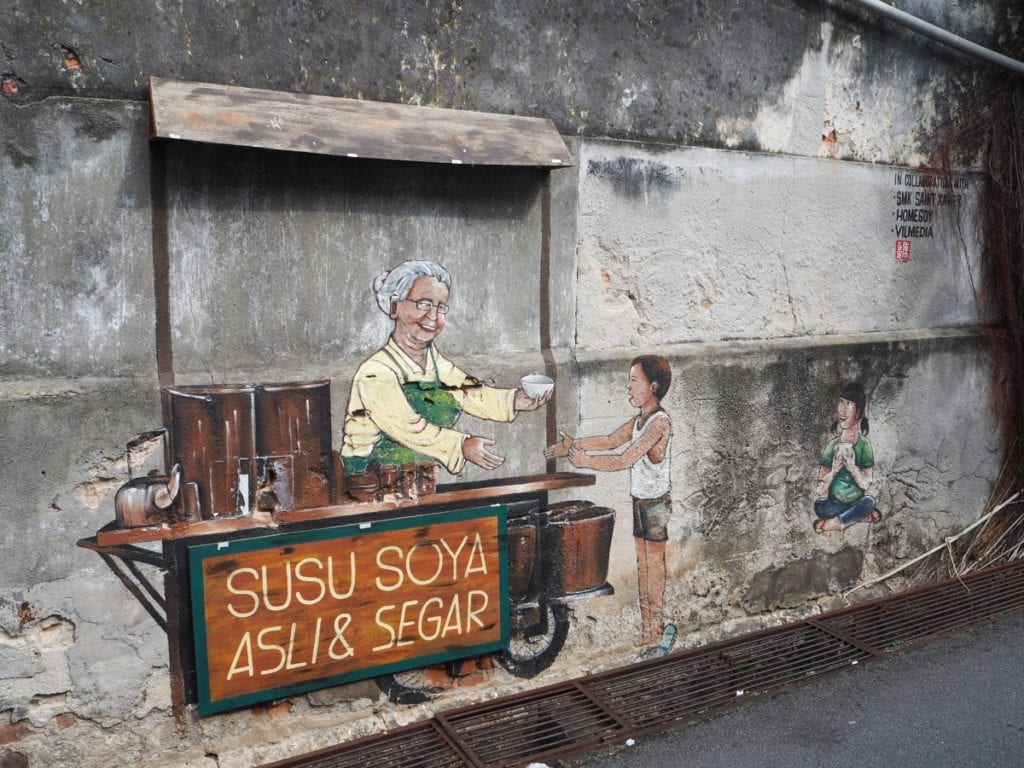 Soy Milk Seller Street Art Murals Not to Miss in Georgetown, Penang
