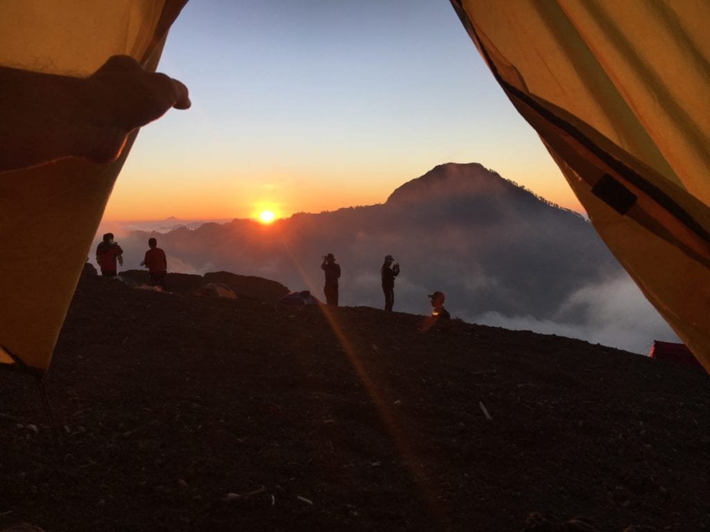 Sunsetting at the crater rim