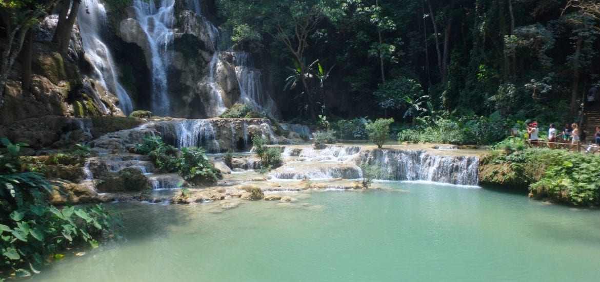 Laos waterfalls in Luang Prabang
