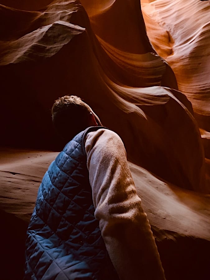 Man Viewing Antelope Canyon