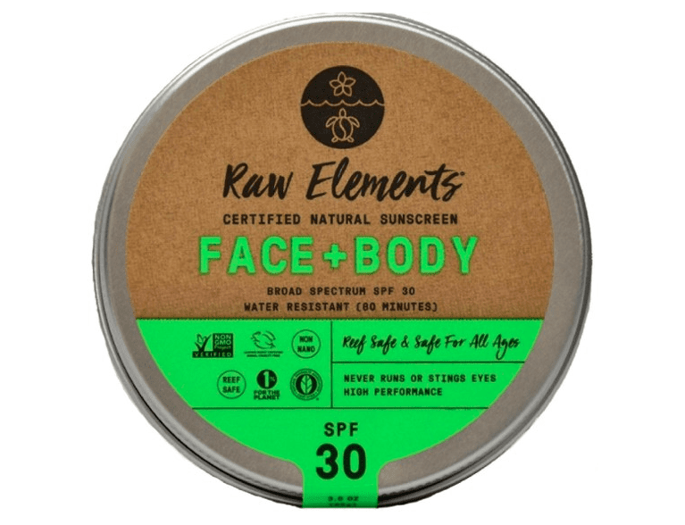 sustainable gift ideas - raw elements reef safe sunscreen