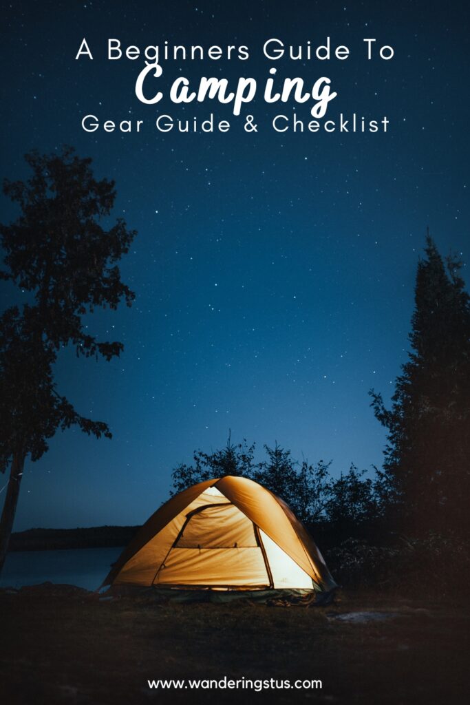 Beginners guide to camping pinterest pin