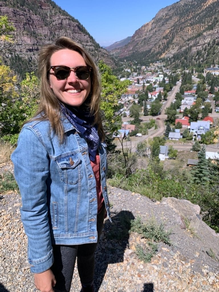 Standing above Ouray on the Million Dollar Highway