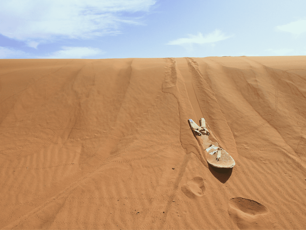 Sand Boarding on the sand dunes
