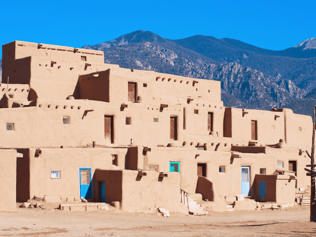 View of the Taos Pueblo 