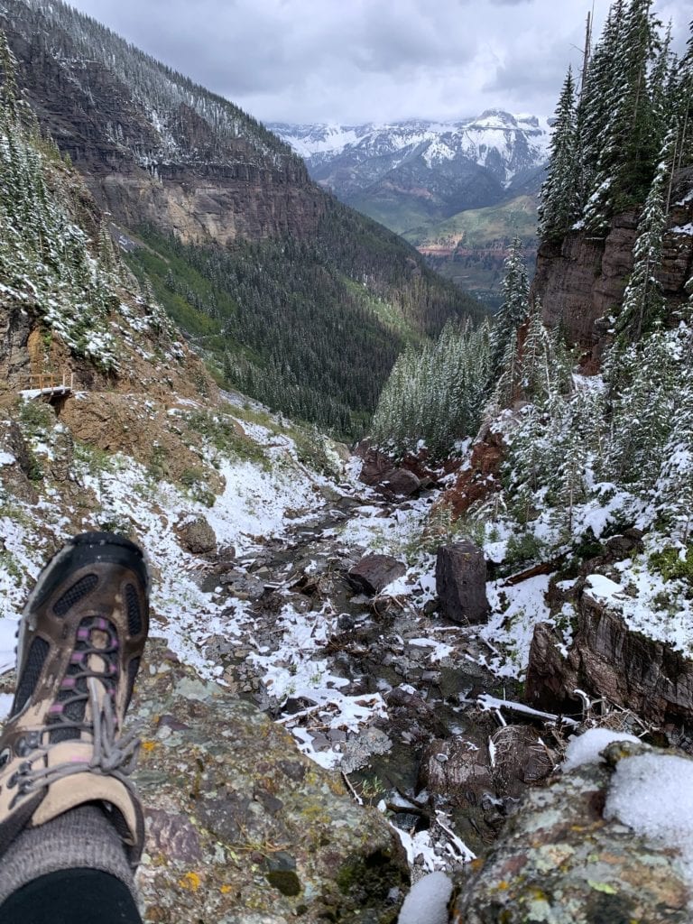 Taking a rest on our Telluride Hike