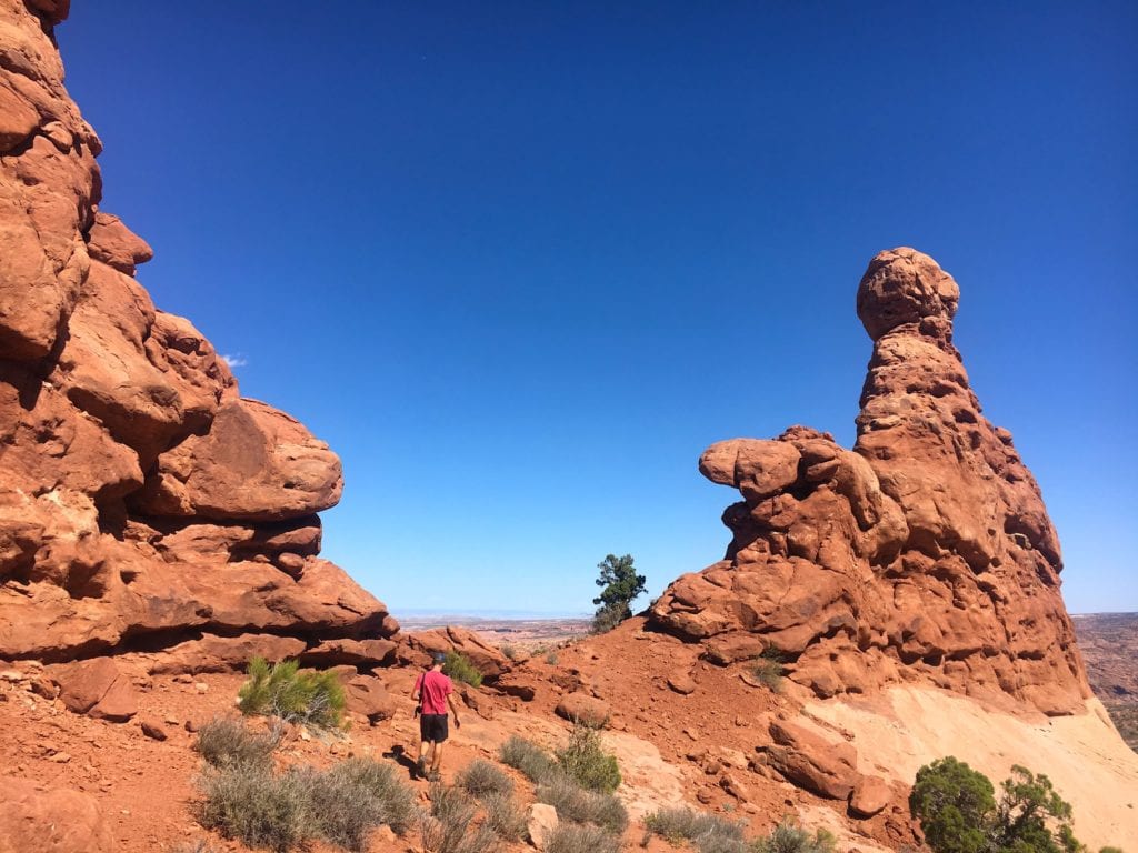 Hiking through Arches National Park