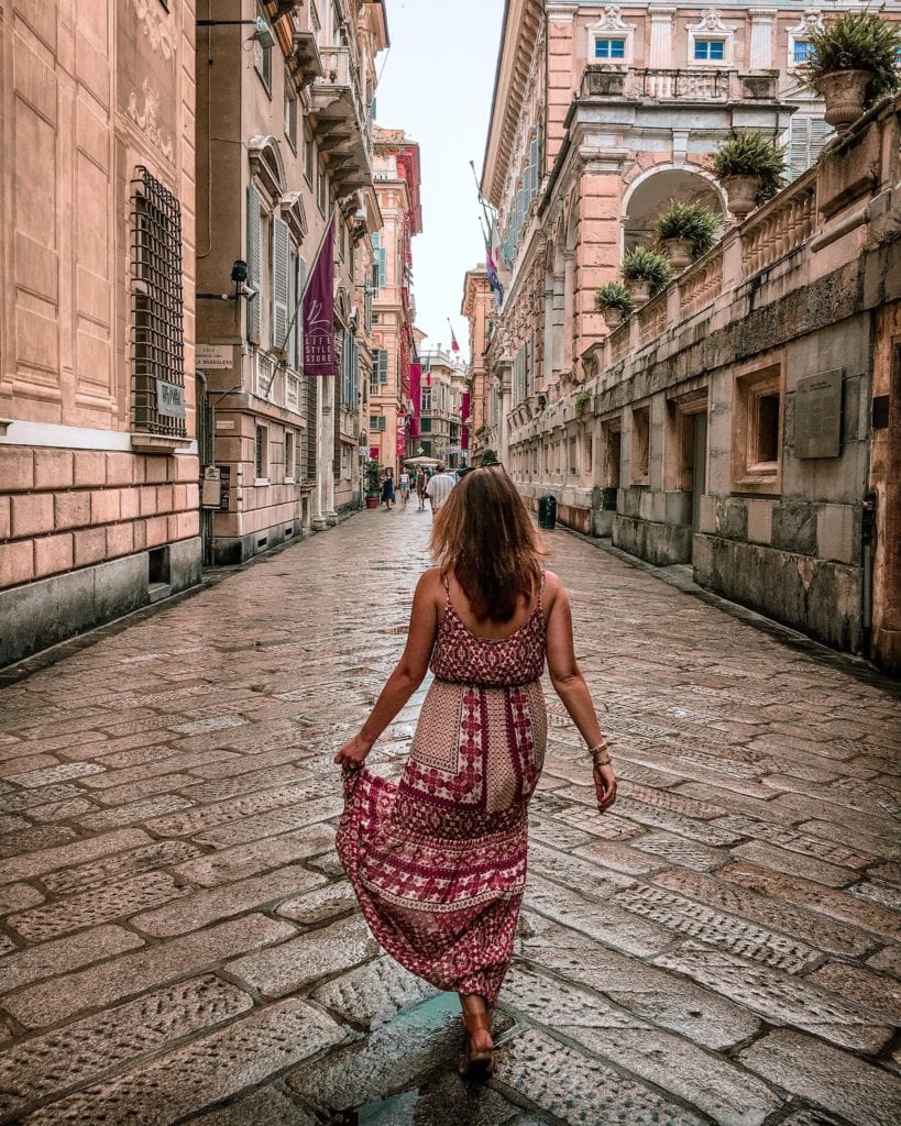Strolling down Via Garibaldi during our 10 days in Italy