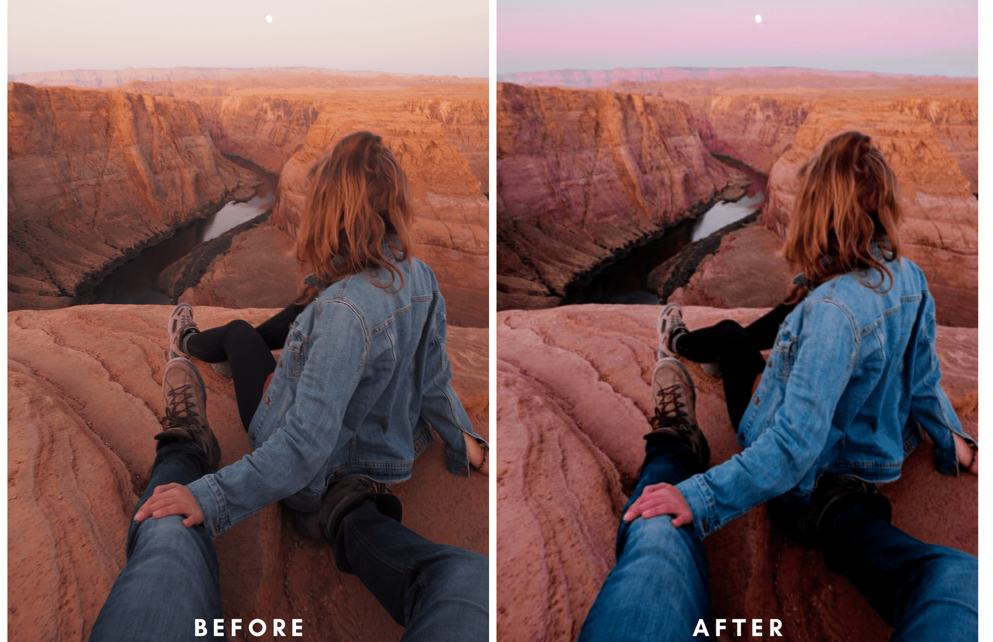 Before and After Wandering Stus Presets
