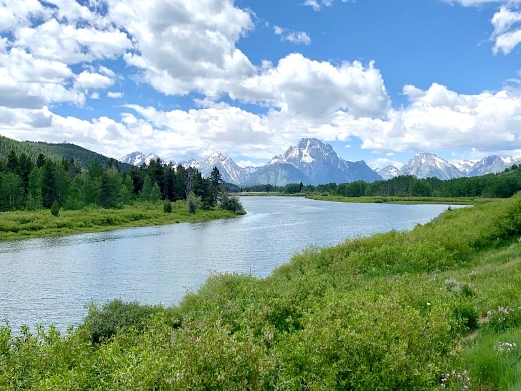 Views of the Tetons from Oxbow Bend