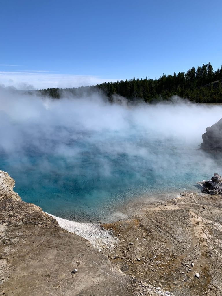 geyser pool in Yellowstone National Park