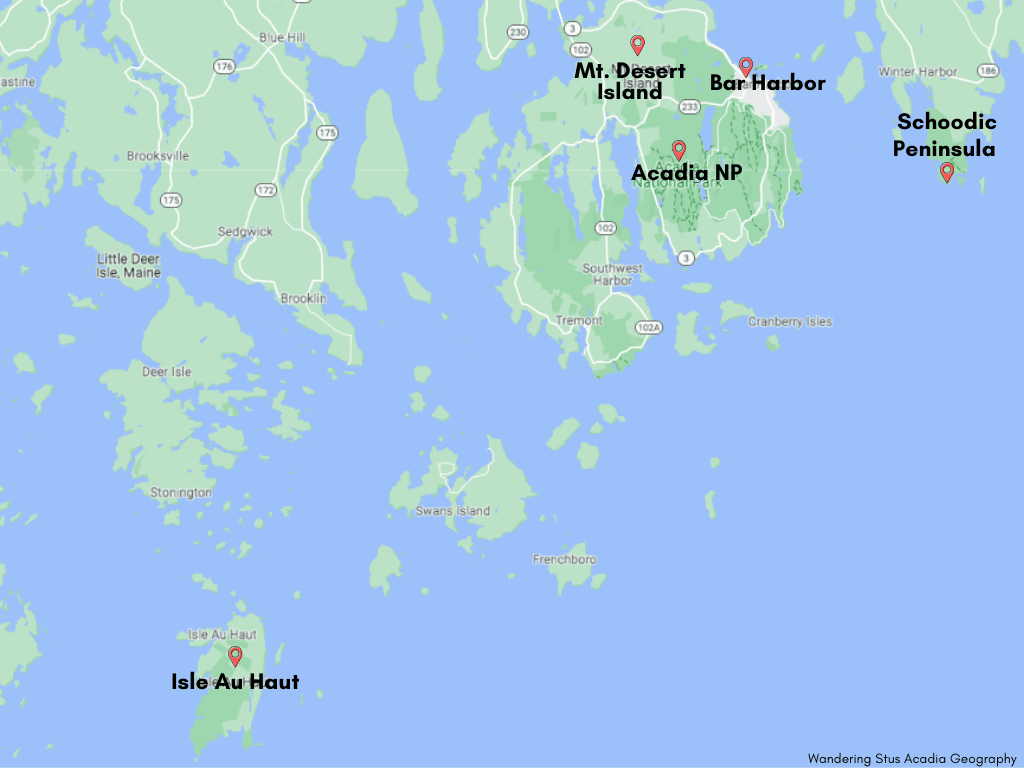 Acadia National Park Map + Geography