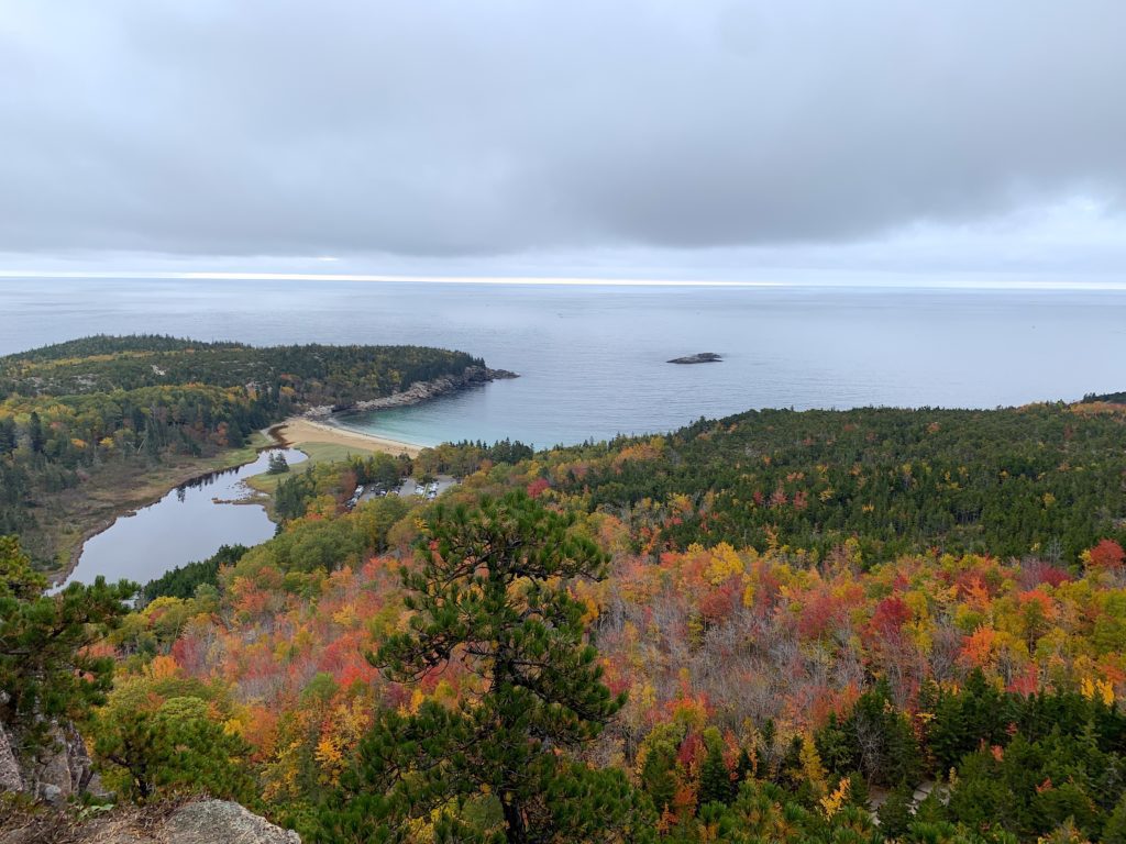 Hiking in Acadia on the Beehive Trail