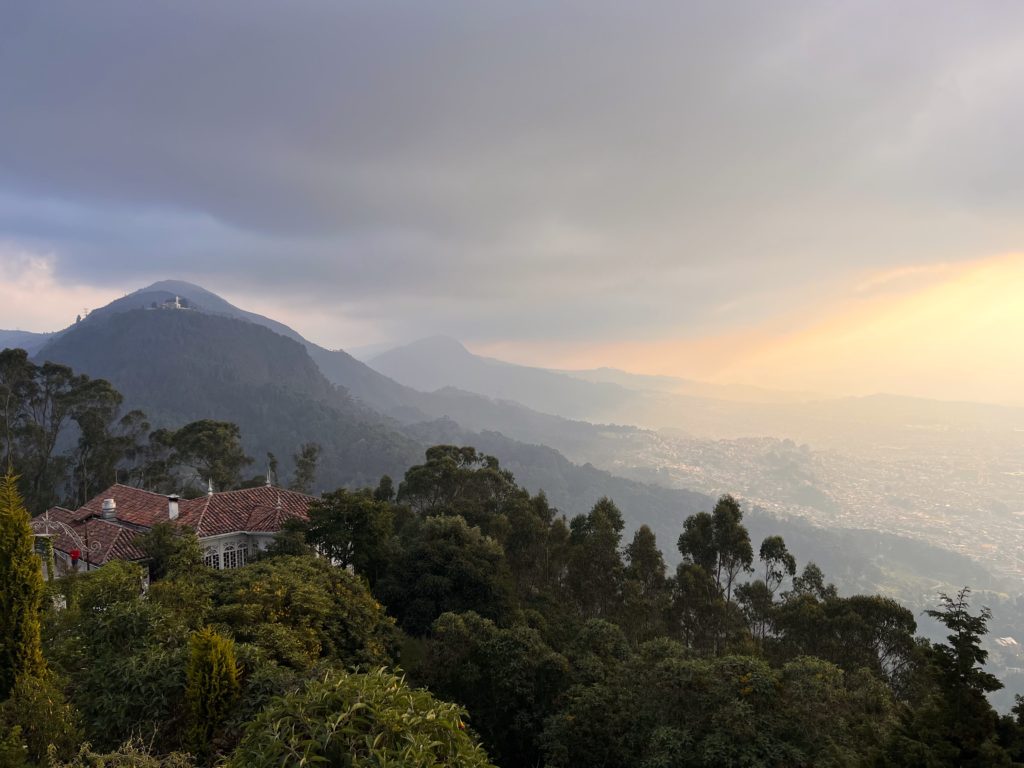 Sunsets from Monserrate in Bogota