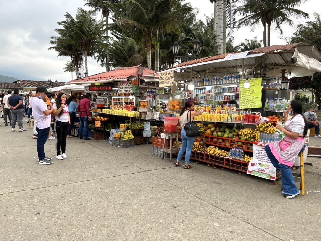 Fruit vendors selling