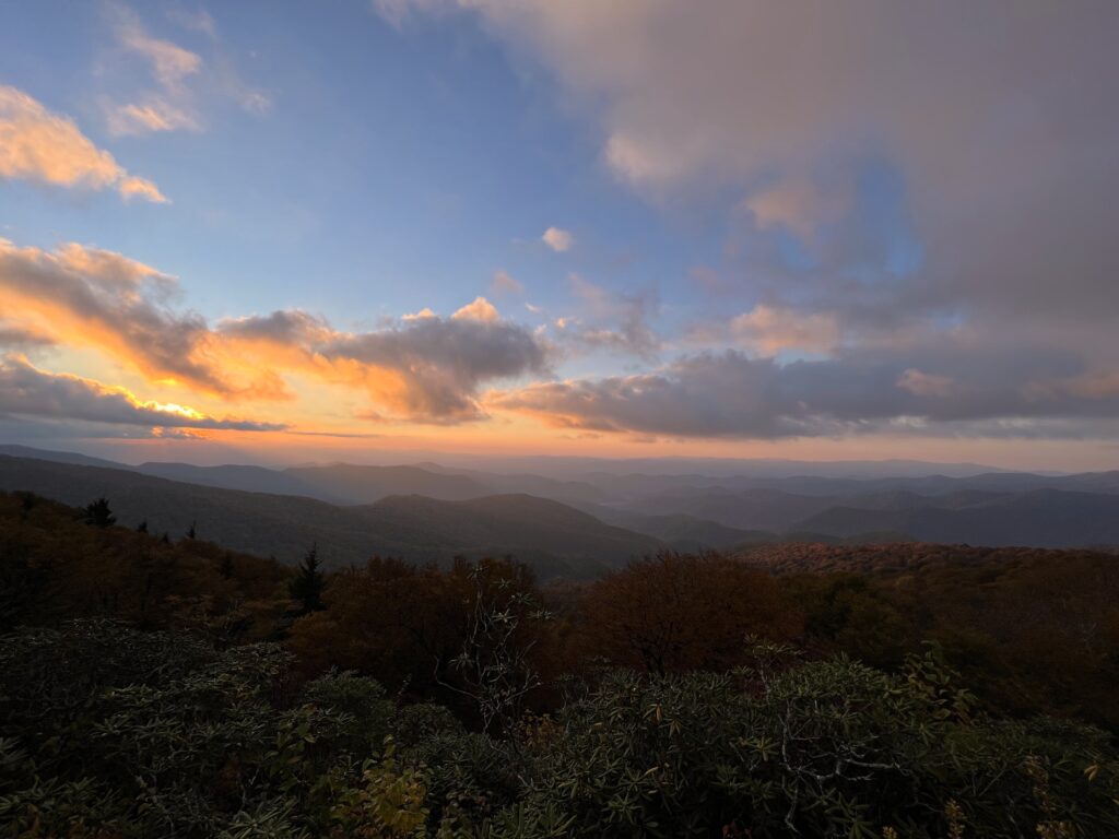 sunset from the Blue Ridge Parkway