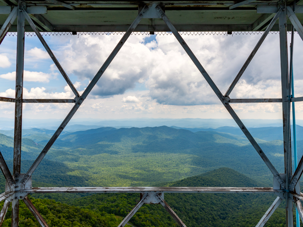 Fryingpan Mountain Overlook in North Carolina 