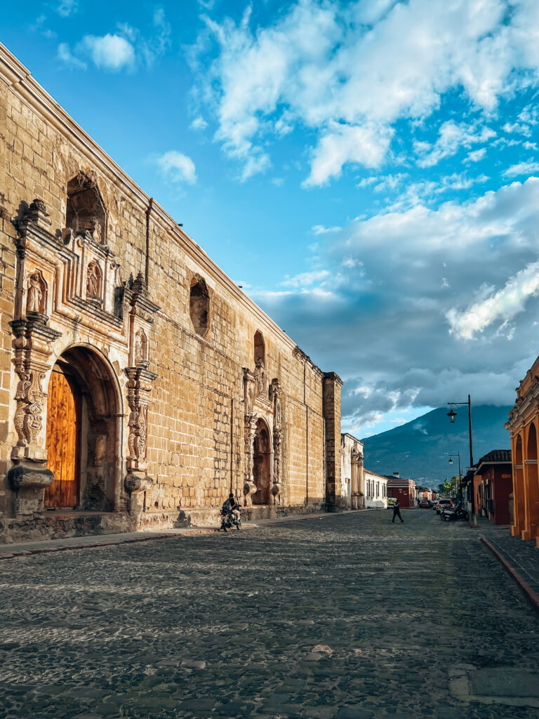 Cobblestone streets of Antigua Guatemala 