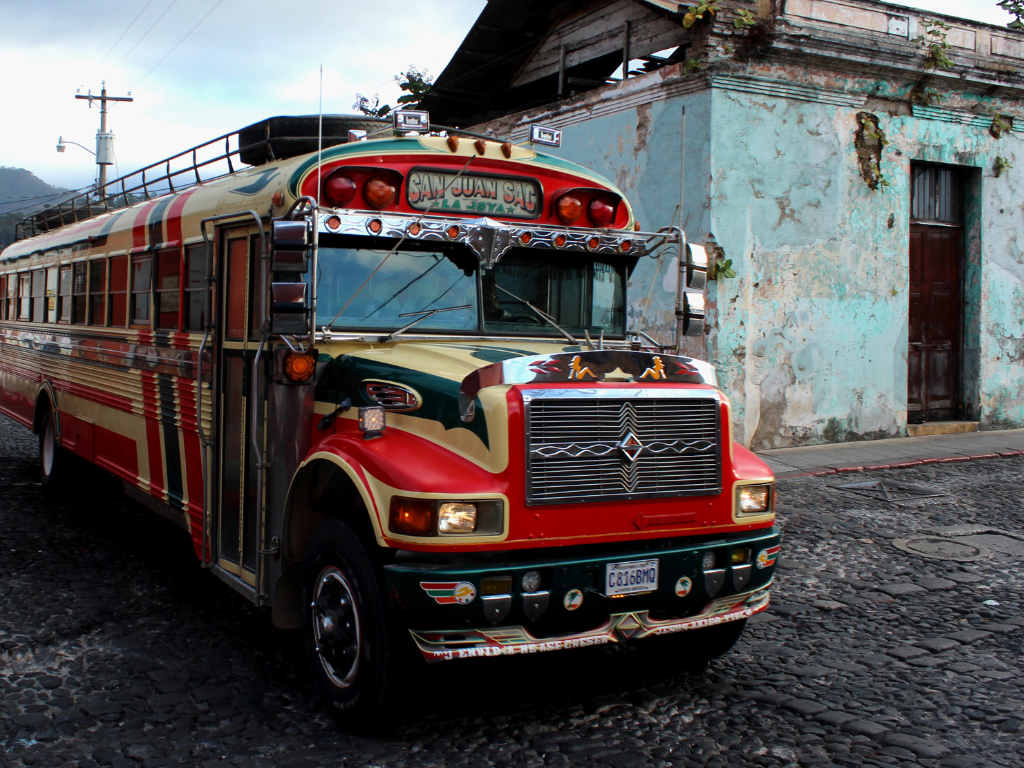 Chicken bus in Guatemala